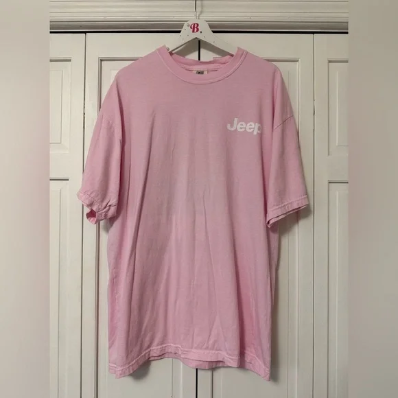 Jeep Blossom Pink T-Shirt Ducks It’s A Jeep Thing Back Graphic Unisex 2XL - Picture 2 of 8